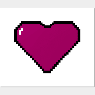 Pixel heart Posters and Art